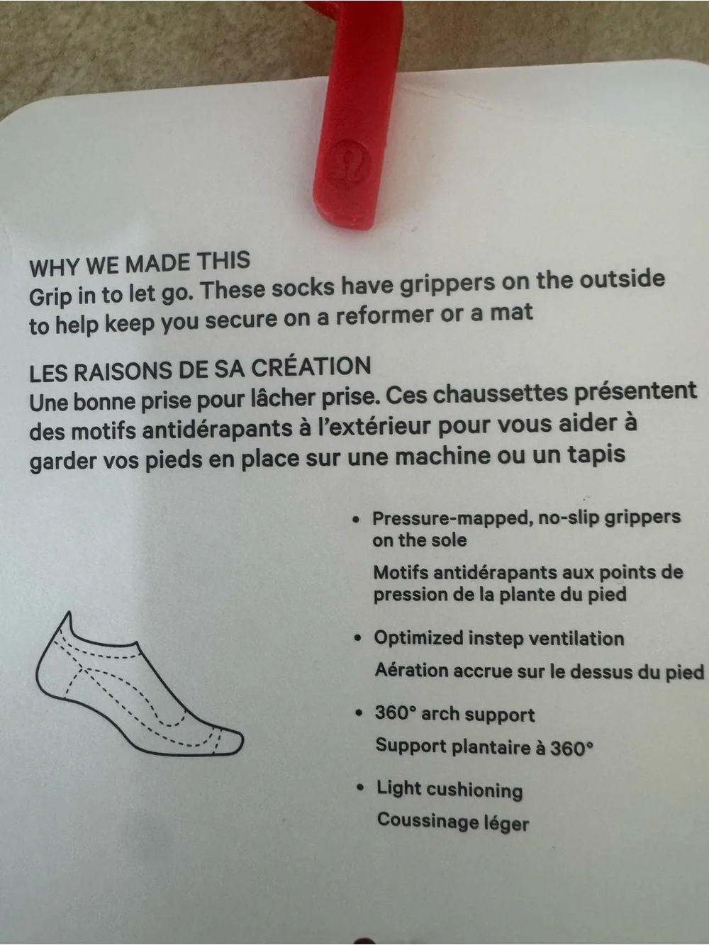 Lululemon Unisex Grip Tab Socks - Picture 10 of 11